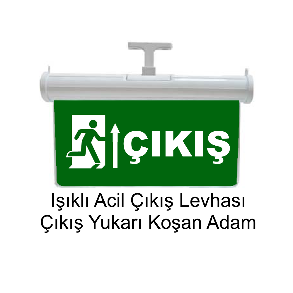 Işıklı Acil Çıkış Levhası (Çıkış Yukarı Koşan Adam) GN-AC17